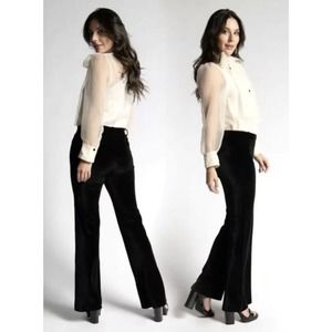 Betabrand Black velvet Pants